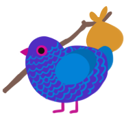 (unnamed), a indigo and sapphire chicken with a lace pattern