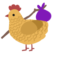 A honey and gold chicken with a lace pattern