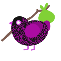 (unnamed), a black and plum chicken with a double-lace pattern