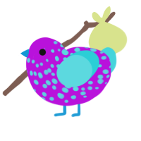 (unnamed), a amethyst and aqua chicken with a speckle pattern