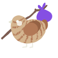 Raw Potato, a beige and brown chicken with a bar pattern