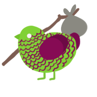 Grapes, a grass and wine chicken with a lace pattern