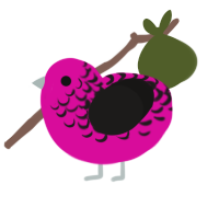 Stacey, a fuchsia and sable chicken with a half-lace pattern