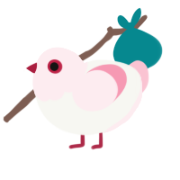 Cherry bloom, a white and rose chicken with a head pattern