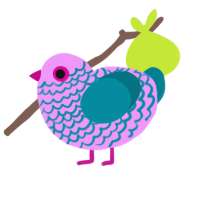 Erm, a lavender and sea chicken with a lace pattern