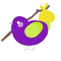 (unnamed), a violet and lime chicken