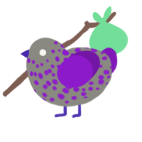 (unnamed), a ash and violet chicken with a speckle pattern