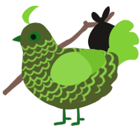 (unnamed), a olive and grass chicken with a lace pattern