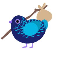 (unnamed), a navy and cerulean chicken with a half-lace pattern
