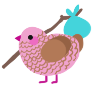 Strawberry Choco, a pink and brown chicken with a lace pattern