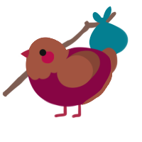 Cherry, a maroon and russet chicken with a head pattern