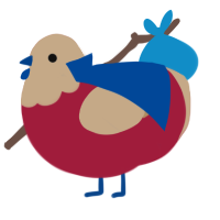 A crimson and beige chicken with a head pattern