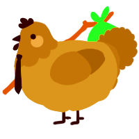 Frederick, a ash and grey chicken with a head pattern