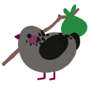 (unnamed), a grey and black chicken with a neck-speckle pattern