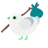 Foli, a white and mist chicken with a lace pattern