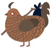 (unnamed), a brown and bark chicken with a lace pattern