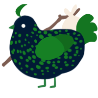 failed maf, a tumblr and leaf chicken with a speckle pattern