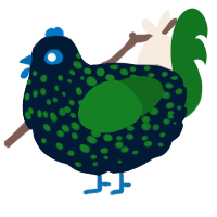 another failed maf, a tumblr and leaf chicken with a speckle pattern