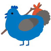 (unnamed), a sapphire and grey chicken