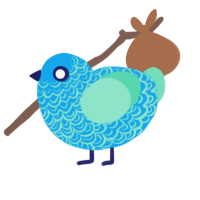 Tides, a sky and mint chicken with a double-lace pattern