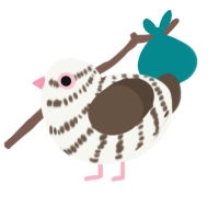 Oreo, a white and bark chicken with a bar pattern