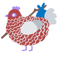 (unnamed), a red and mist chicken with a lace pattern