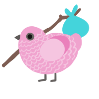 Rosey, a pink chicken with a lace pattern