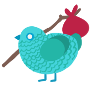 (unnamed), a aqua and turquoise chicken with a lace pattern