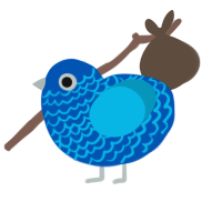 (unnamed), a ultramarine and cerulean chicken with a lace pattern