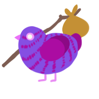 (unnamed), a blurple and plum chicken with a bar pattern