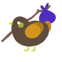 Hadir, a bark and ochre chicken
