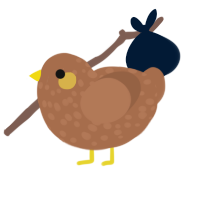 Potato, a brown chicken with a speckle pattern