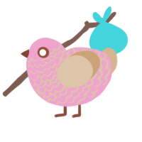 (unnamed), a pink and beige chicken with a lace pattern