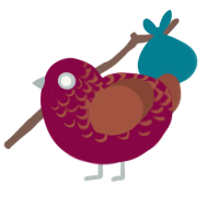 Cloudberry, a maroon and russet chicken with a half-lace pattern