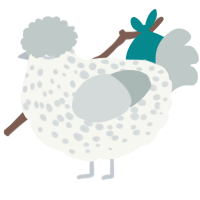 (unnamed), a white and silver chicken with a speckle pattern