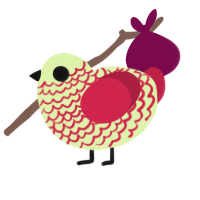 (unnamed), a apple and crimson chicken with a lace pattern