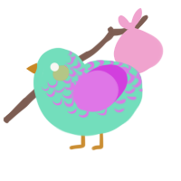 Strawberry Mint, a mint and orchid chicken with a half-lace pattern