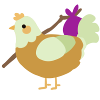 Gary, a gold and gluppy chicken with a head pattern
