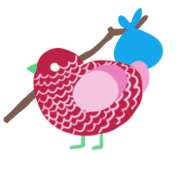 (unnamed), a crimson and pink chicken with a lace pattern