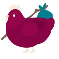 (unnamed), a maroon chicken with a head pattern
