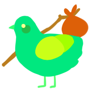 Rockgrub, a cerulean and grass chicken