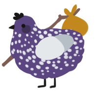 Kanamafu, a overcast and mist chicken with a speckle pattern