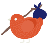 (unnamed), a vermilion chicken with a lace pattern