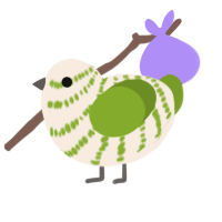 (unnamed), a cream and chartreuse chicken with a bar pattern