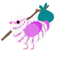 (unnamed), a white and orchid chicken with a bar pattern