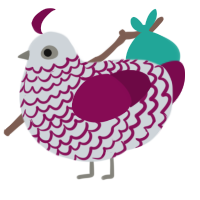 A mist and wine chicken with a lace pattern