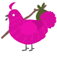 (unnamed), a fuchsia chicken with a bar pattern