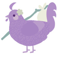A olive chicken with a double-lace pattern