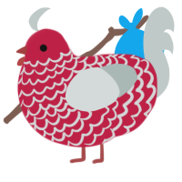 (unnamed), a crimson and silver chicken with a lace pattern