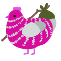 (unnamed), a fuchsia and silver chicken with a bar pattern